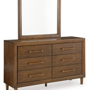 Lyncott - Dresser And Mirror - Brown
