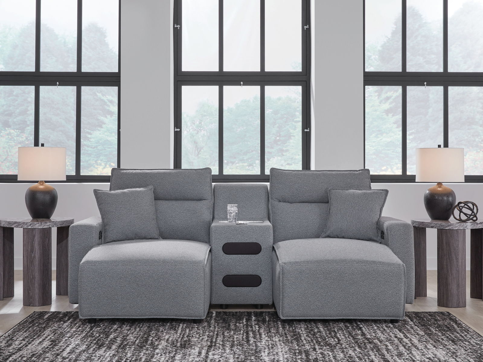Modmax II - Reclining Sectional - Salt And Pepper - Image 23