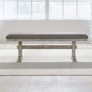 Hallendale - Upholstered Dining Bench (RTA) - Gravel Wash