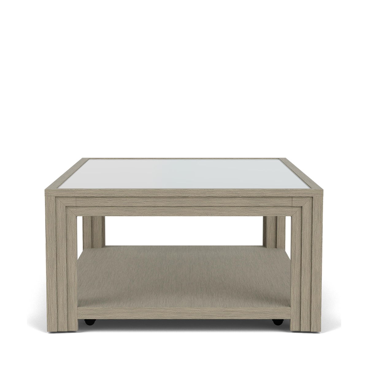 Wilde - Rectangular Glass Top Coffee Table - Light Brown - Image 5