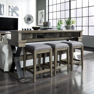 Sonoma Road - 4 Piece Dining Room Set - Weathered Beaten Bark