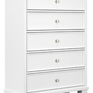 Fortman - Five Drawer Chest - White