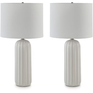 Clarkland - Ceramic Table Lamp (Set of 2) - White