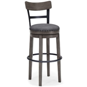 Caitbrook - Tall UPH Swivel Barstool - Gray