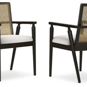 Galliden - Dining Upholstered Arm Chair (Set of 2) - Black