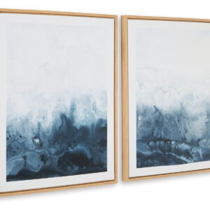 Holport - Wall Art Set (Set of 2) - Blue / White