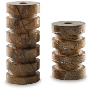 Emsleyfield - Candle Holder Set (Set of 2) - Tan