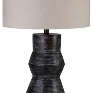 Kerbert - Terracotta Table Lamp - Distressed Black