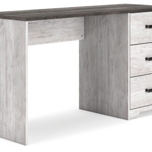 Shawburn - Home Office Desk - White / Dark Charcoal Gray