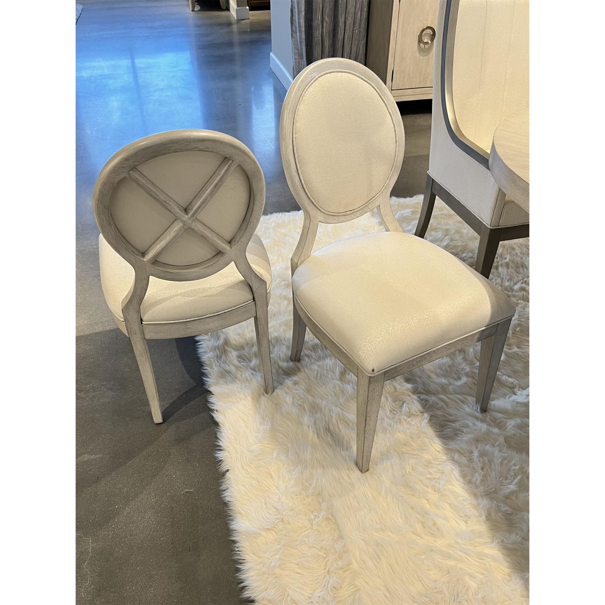 Hepburn - Oval Back Upholstered Side Chair (Set of 2) - White - Image 5