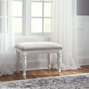 Magnolia Manor - Accent Bench - Antique White
