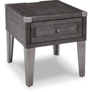Todoe - Rectangular End Table - Dark Gray
