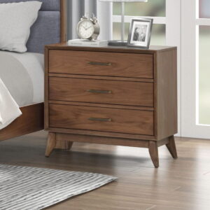 Century Modern - Nightstand With Charging Station - Walnut