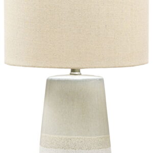 Shavon - Ceramic Table Lamp - Beige / White
