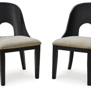 Rowanbeck - Dining Upholstered Side Chair (Set of 2) - Gray / Black