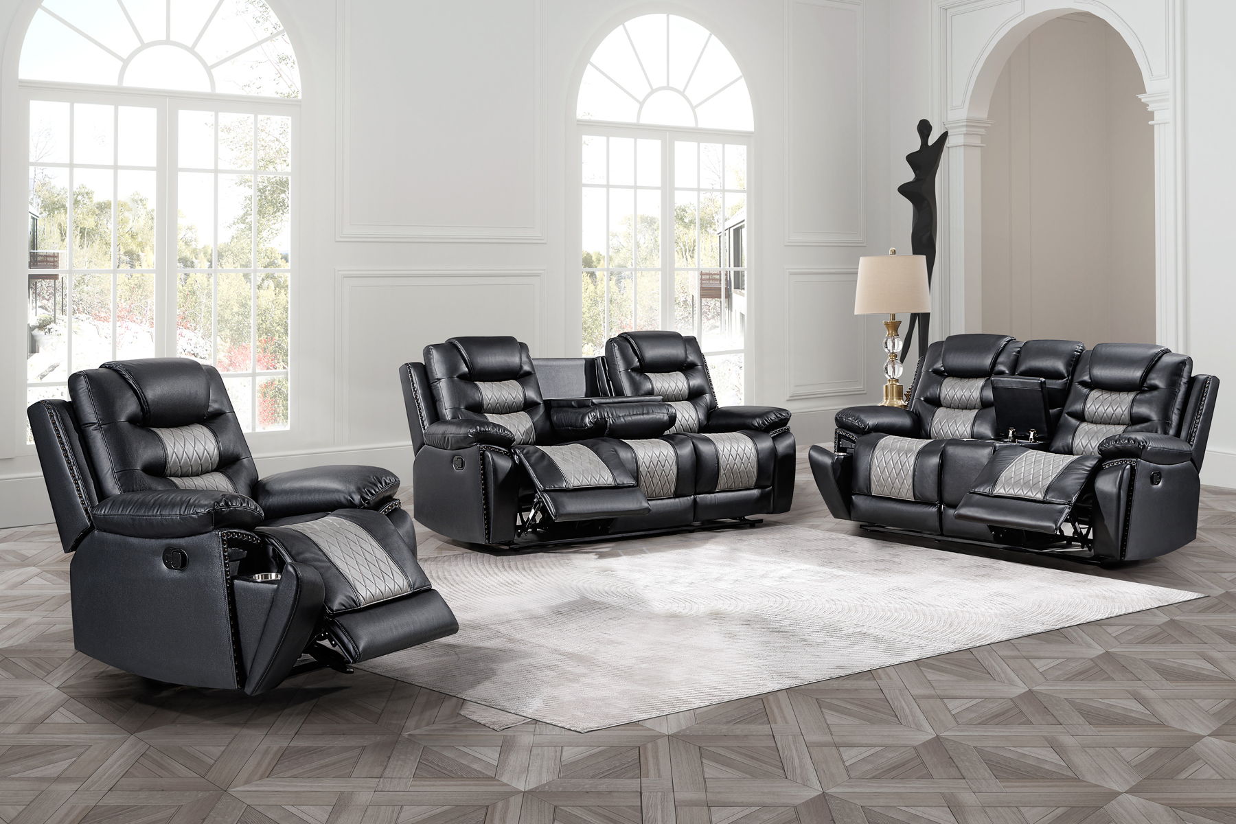 Nikko - Console Loveseat With Dual Recliners - Image 17