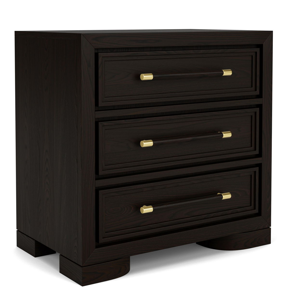 Lydia - 3 Drawer Nightstand - Dark Brown - Image 3