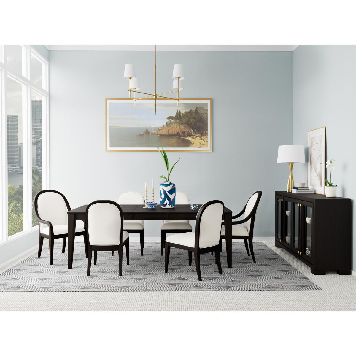 Lydia - Rectangular Dining Table - Dark Brown - Image 3