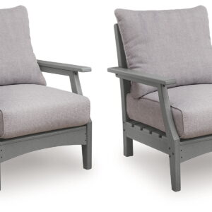 Cove Beach - Lounge Chair With Cushion (Set of 2) - Gray