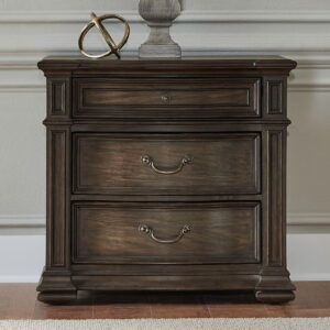 Provence Park - Bedside Chest With Charging Station - Chateau Brown