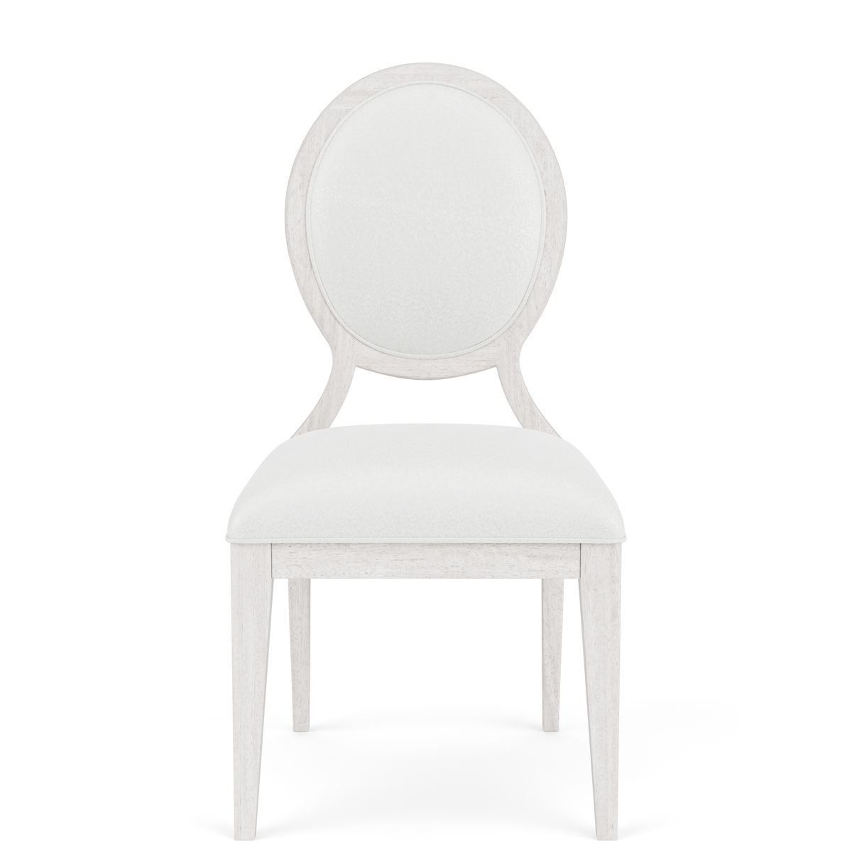 Hepburn - Oval Back Upholstered Side Chair (Set of 2) - White