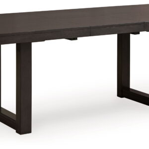 Neymorton - Rectangular Dining Room Butterfly Extension Table - Dark Grayish Brown