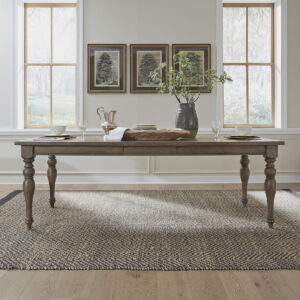 Americana Farmhouse - Wood Rectangular Leg Table - Dusty Taupe