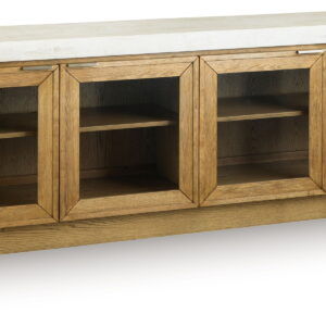 Adanworth - Accent Cabinet - Light Brown / Gray