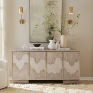 Terrace - 4 Door Accent Cabinet - Gravel