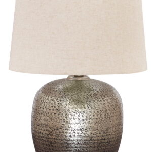 Magalie - Metal Table Lamp - Antique Silver Finish