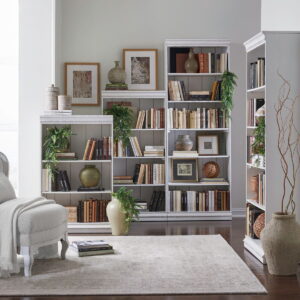 Magnolia Manor - 4 Piece Stepped Bookcase Set - Antique White