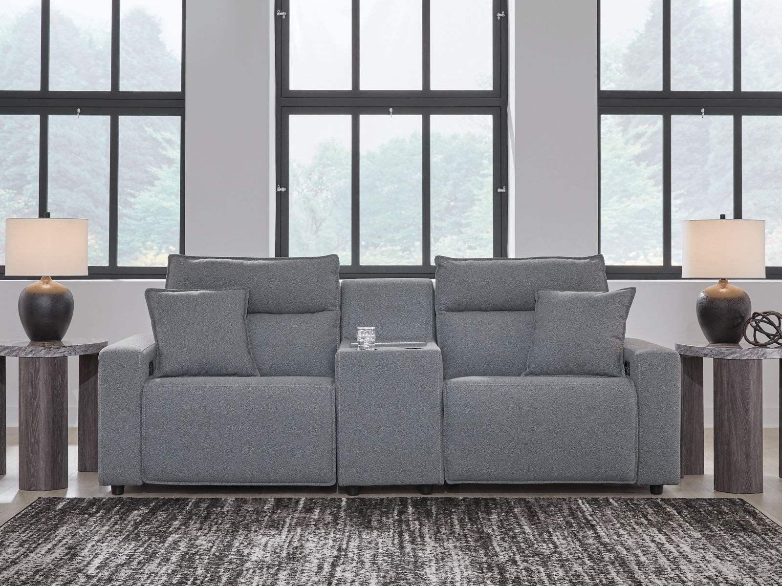 Modmax II - Reclining Sectional - Salt And Pepper - Image 44