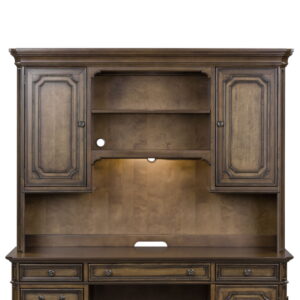 Amelia - Jr Executive Credenza Hutch - Antique Toffee