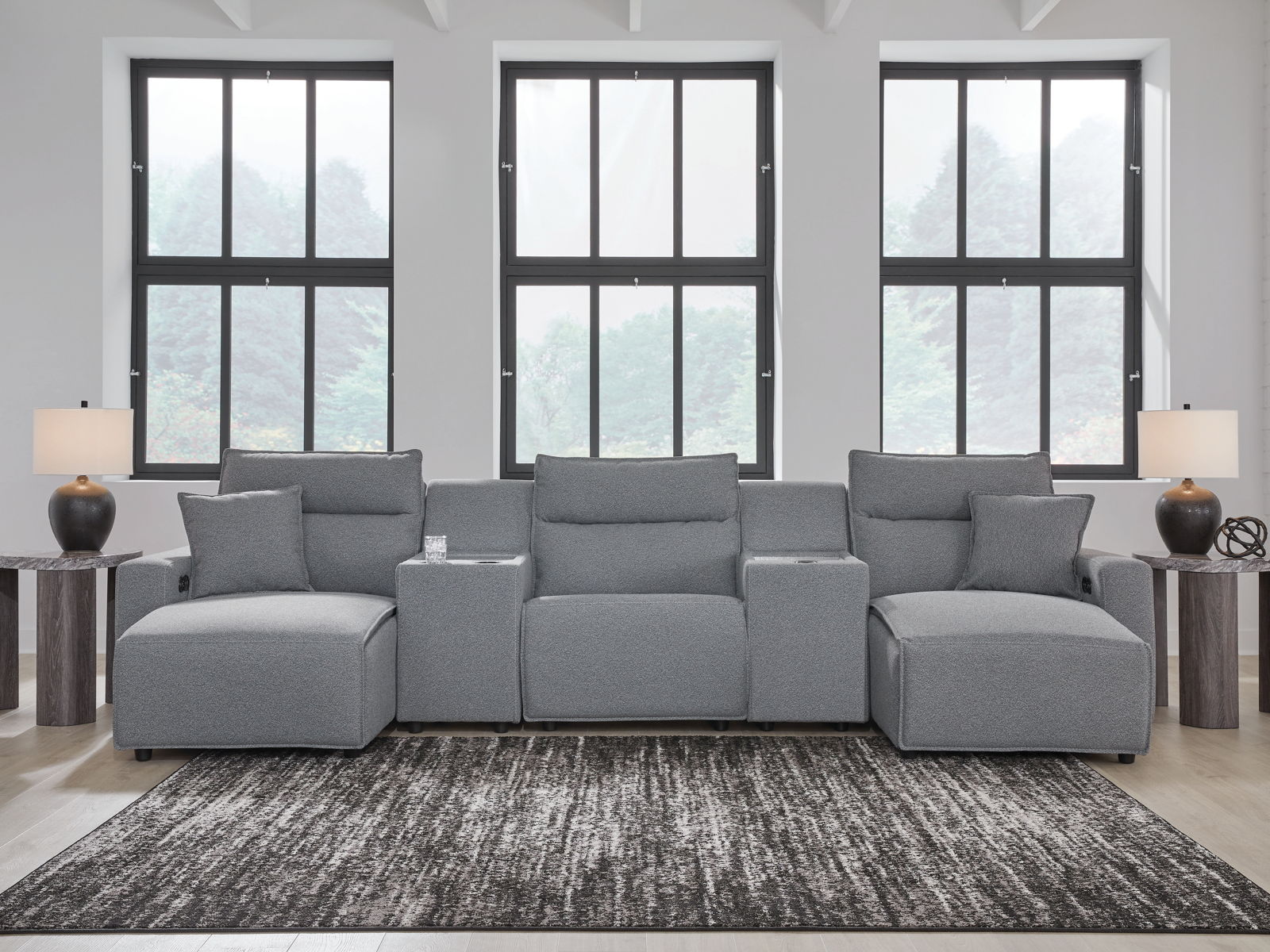 Modmax II - Reclining Sectional - Salt And Pepper - Image 27