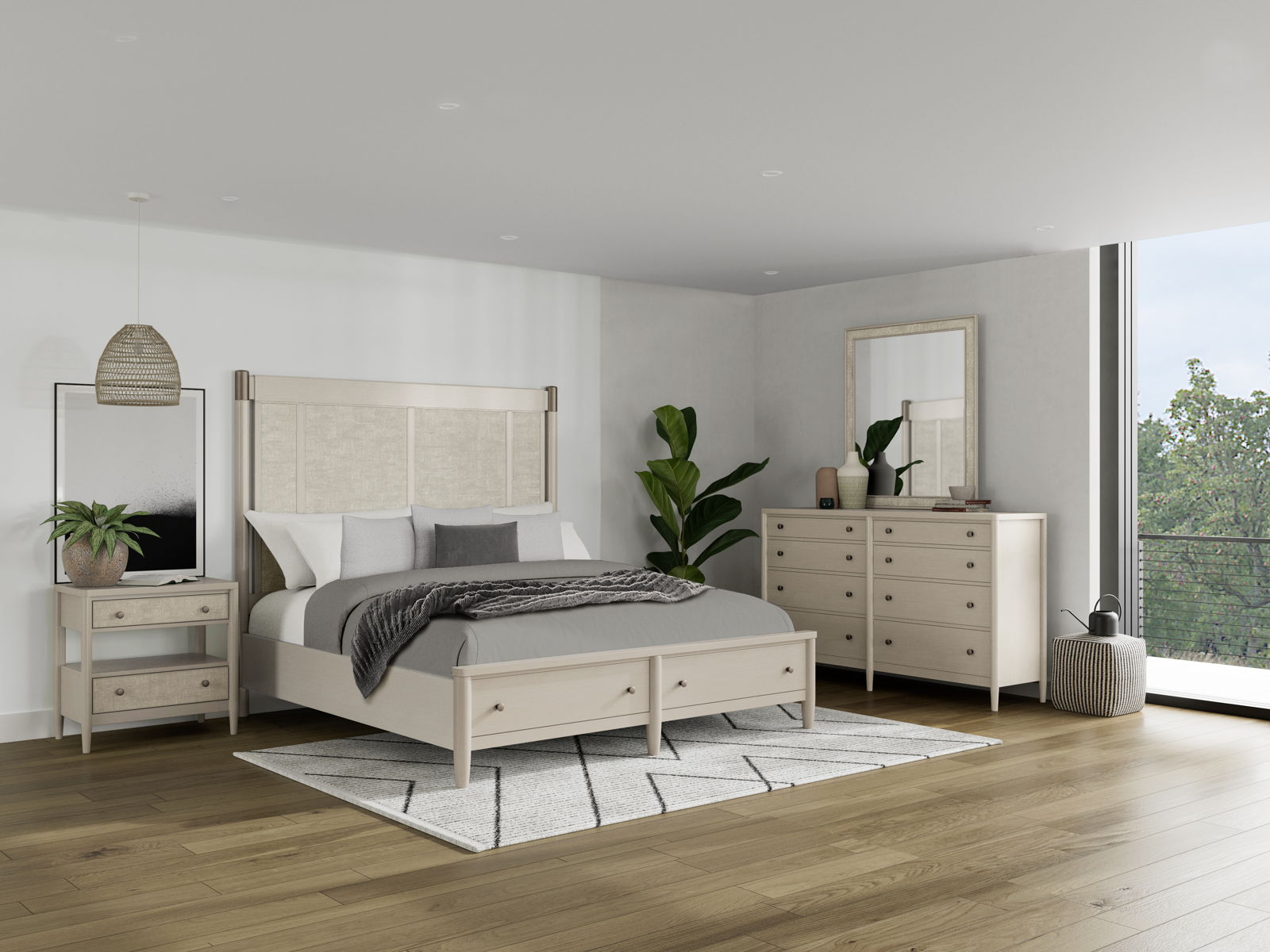 Laguna - 2 Drawer Nightstand - Beige - Image 6