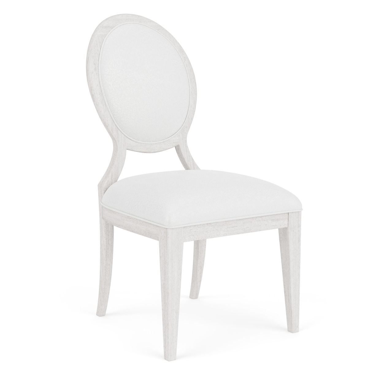 Hepburn - Oval Back Upholstered Side Chair (Set of 2) - White - Image 2