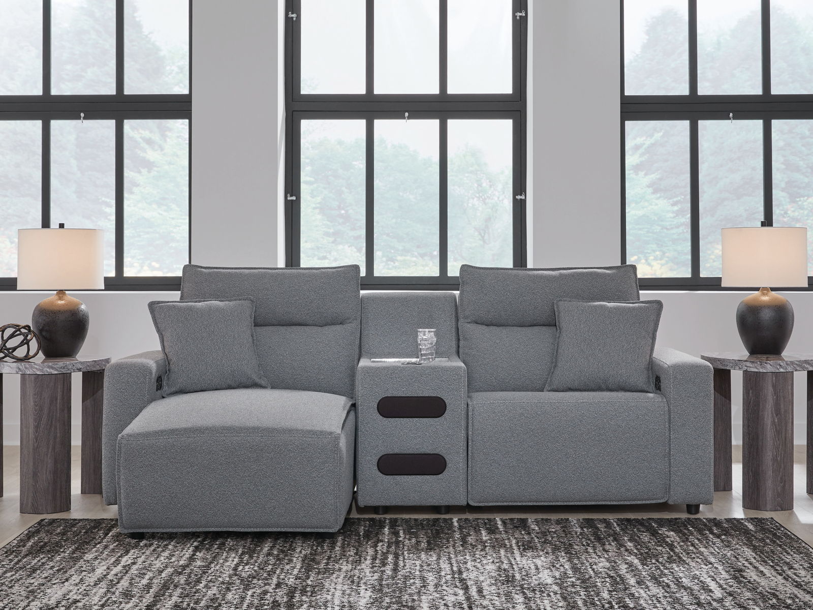 Modmax II - Reclining Sectional - Salt And Pepper - Image 20