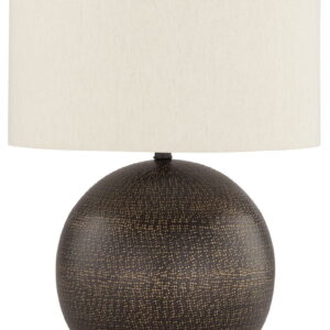 Hambell - Metal Table Lamp - Black / Gold Finish