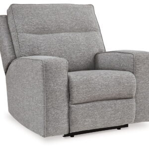 Biscoe - Power Recliner /Adj Headrest - Pewter