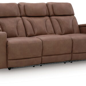 Clean-Slate - Power Reclining Sofa / Adj Headrest - Caramel