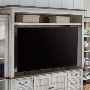 River Place - Entertainment Hutch - Riverstone White & Tobacco