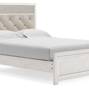 Altyra - Queen Panel Bed With Roll Slats - White