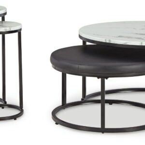 Jusmour - Occasional Nesting Table (Set of 4) - Black / White