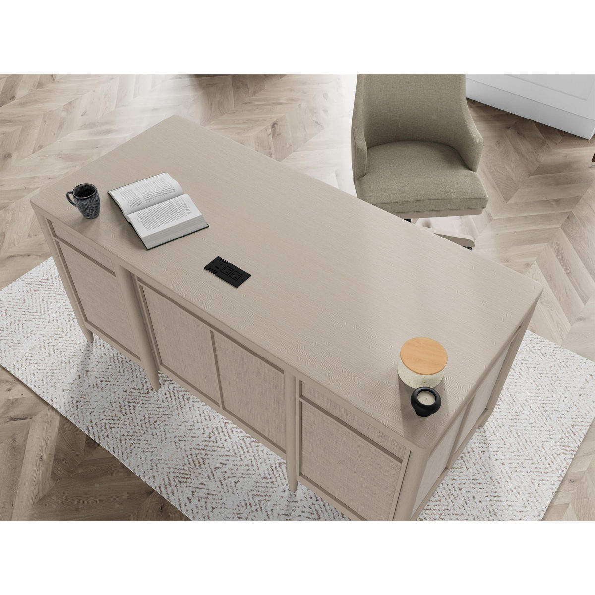 Maren - Executive Desk - Beige - Image 3