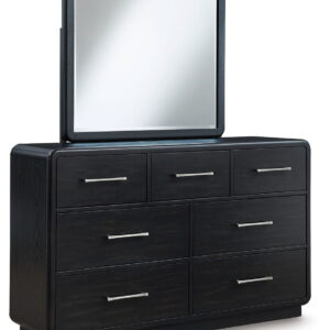 Rowanbeck - Dresser And Mirror - Black