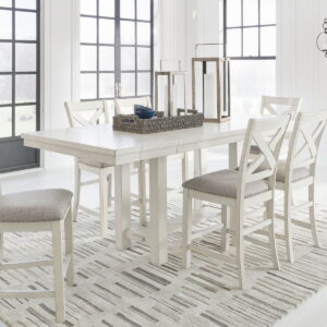 Robbinsdale - Rectangular Counter Height Dining Extension Table Set