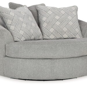 Casselbury - Oversized Swivel Accent Chair - Cement