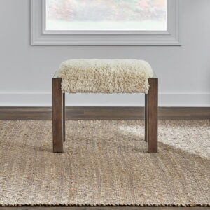 Broadmore - Upholstered Console Stool - Cobblestone Brown