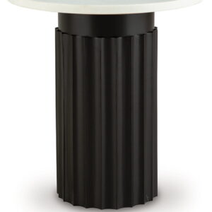 Wainstone - Accent Table - Black / White