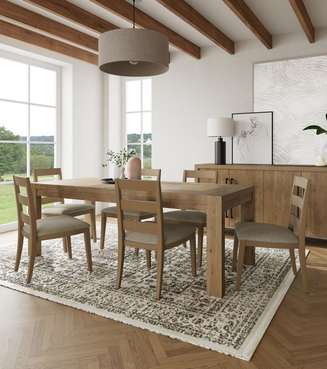 Davie - Rectangular Dining Table - Light Brown - Image 4